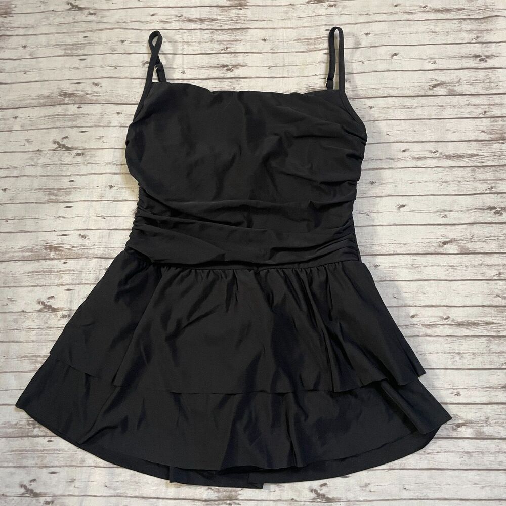 Miraclesuit Black Tiered One-Piece Swimsuit
